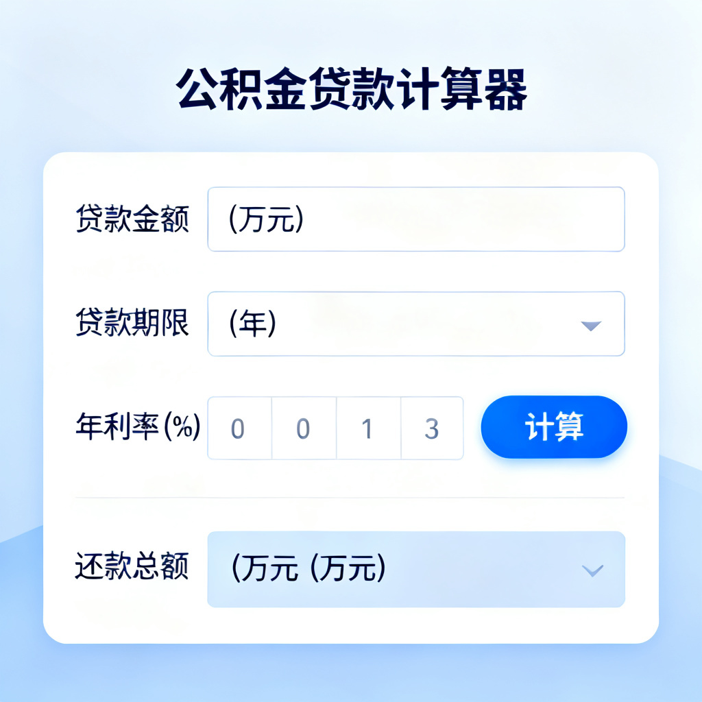 公积金贷款计算器?2026最新完整教程与实操指南配图1