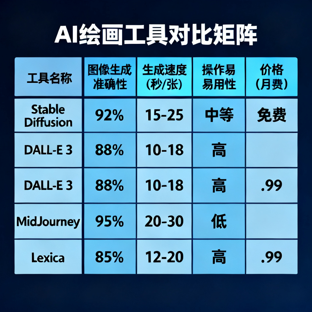 AI绘画工具对比矩阵?2026最新完整教程与实操指南配图1