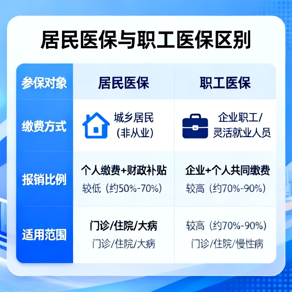 居民医保和职工医保区别？2026最新完整教程与实操指南配图1
