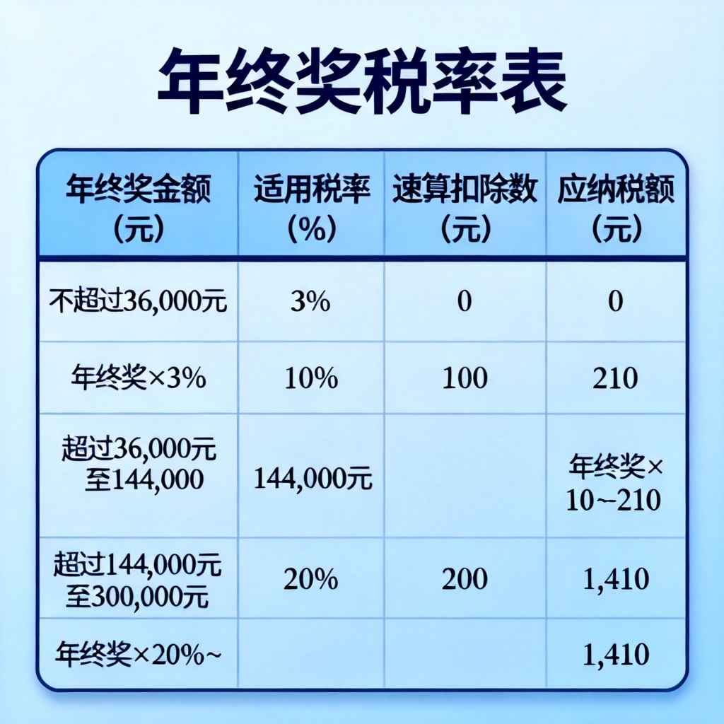年终奖税率表?2026最新完整教程与实操指南配图1