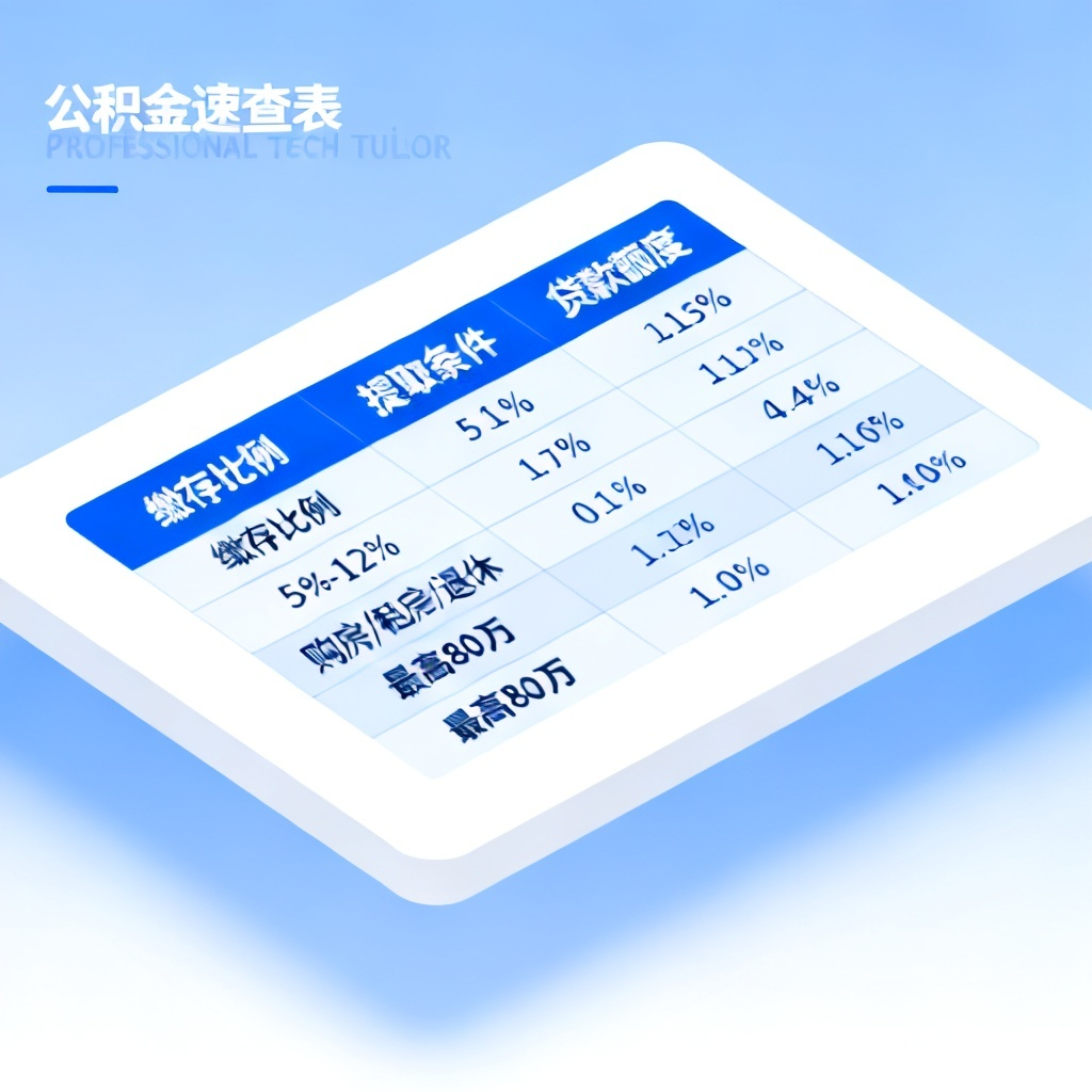 公积金速查表?2026最新完整教程与实操指南配图1