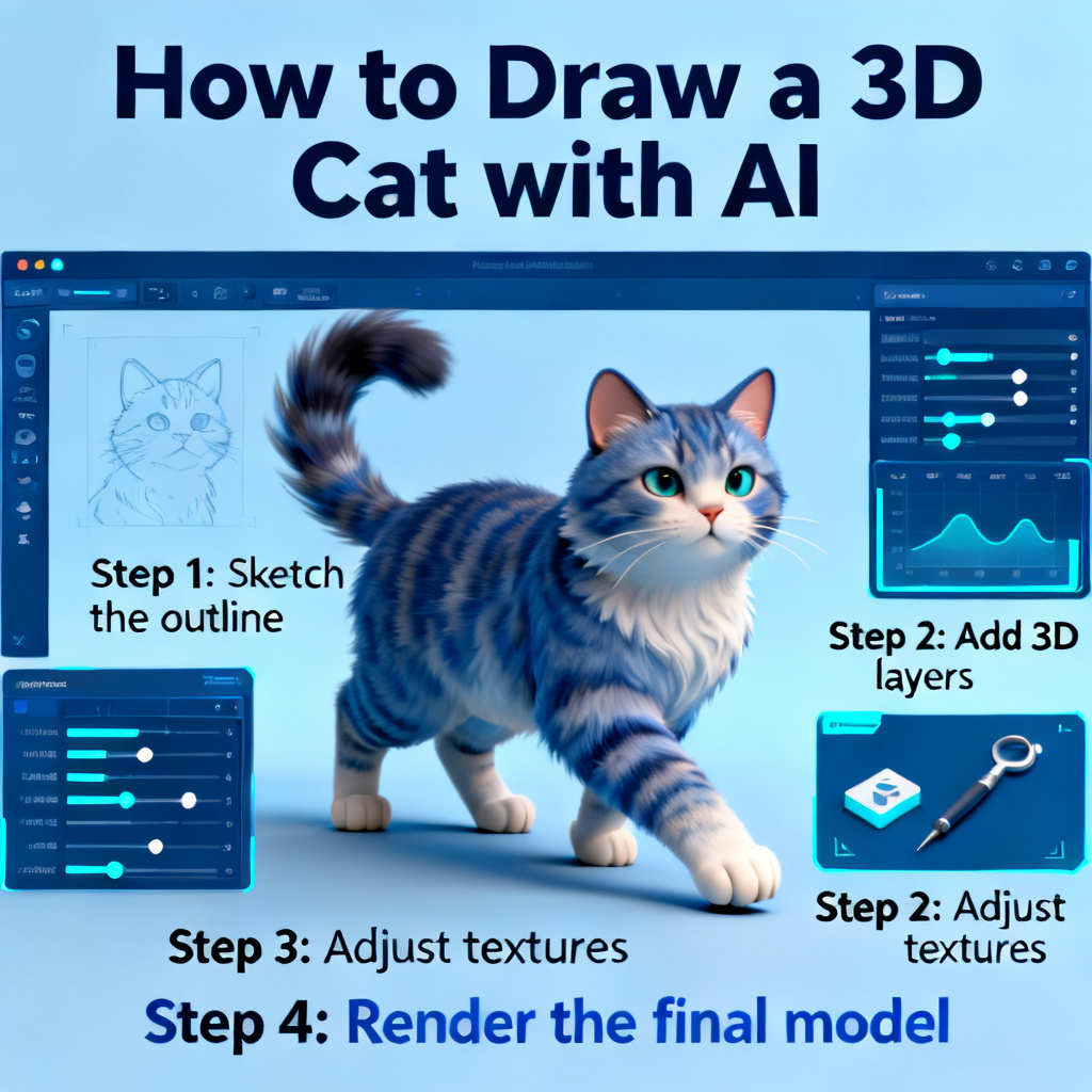 如何用ai画一只立体的猫？2026最新完整教程与实操指南配图2
