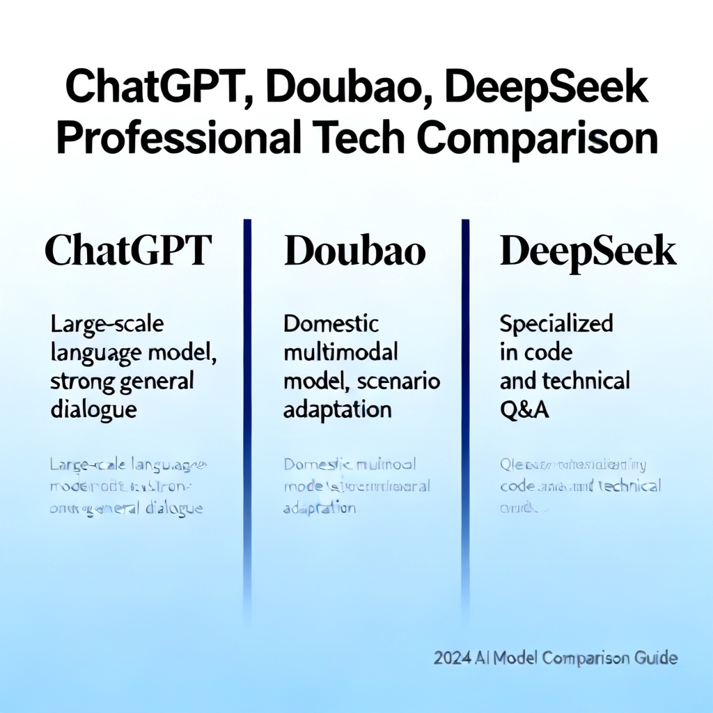ChatGPT,豆包和Deepseek的比较？2026最新完整教程与实操指南配图2